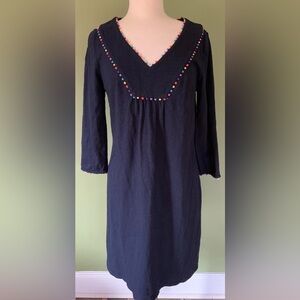 Boden Charlie Pom Pom Jersey Tunic Dress Navy SZ US 10 L UK 14 L